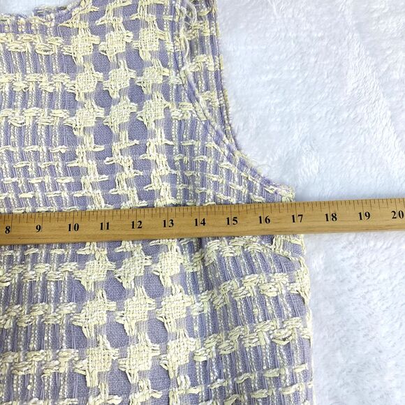 Yune Ho Top Sz M Lilac Cream Textured Sleeveless Designer *check measurements* - Picture 4 of 11